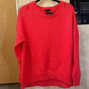 J. Crew Vibrant Red Crew Neck Sweater